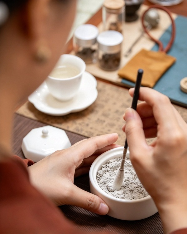 Preparing traditional Chinese incense